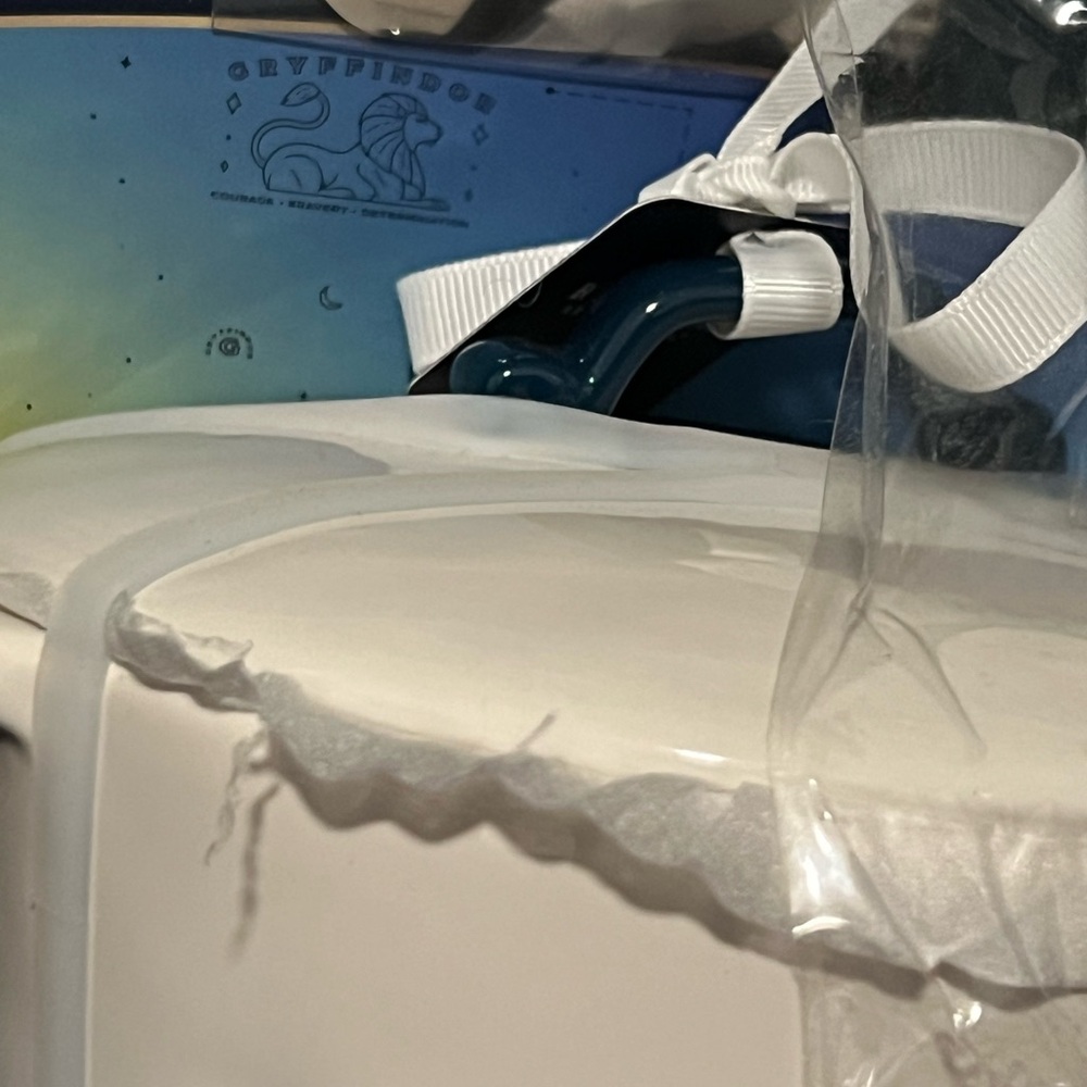 Rae Dunn White and Blue Brie Baker & Knife Set - Picture 3 of 5